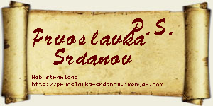 Prvoslavka Srdanov vizit kartica